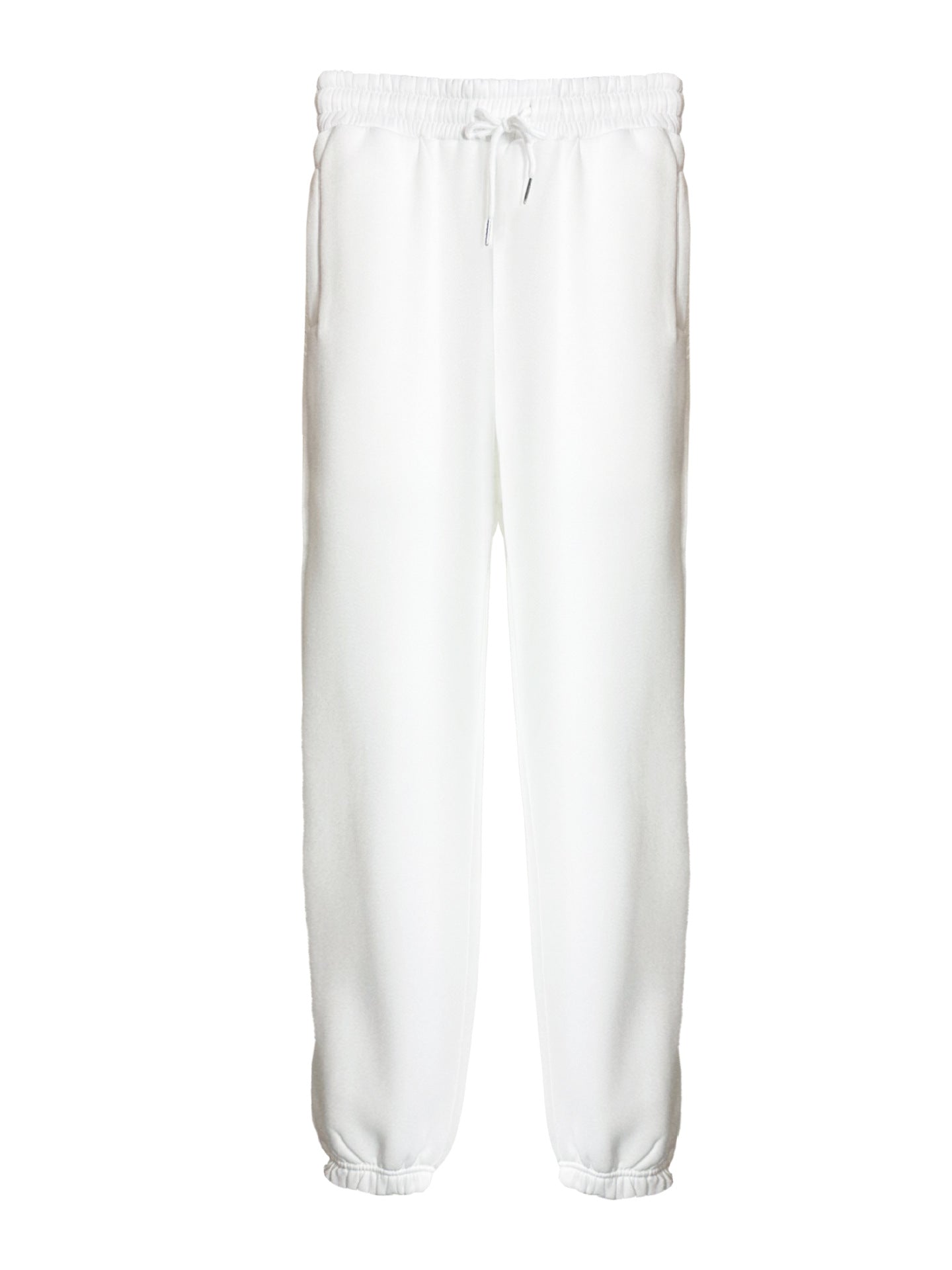 Solid Color With Fur Sweatpants Casual Sports Jogging High Waist Loose Tappered Home Casual Pants Fleece Era